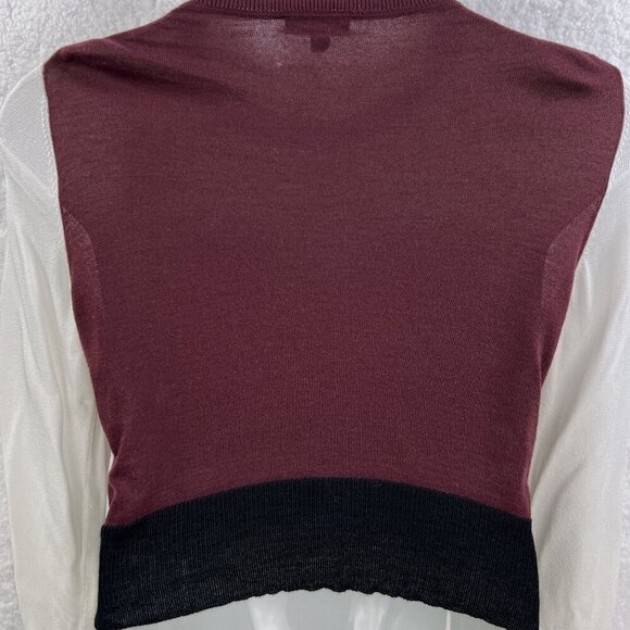 Rag & Bone L Extra Fine Merino Wool Blend Sweater Color Block Quiet Luxury - Picture 12 of 16